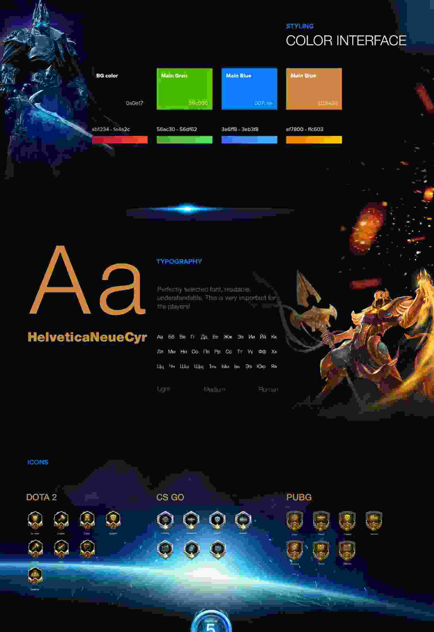 website design ui ux Game arena