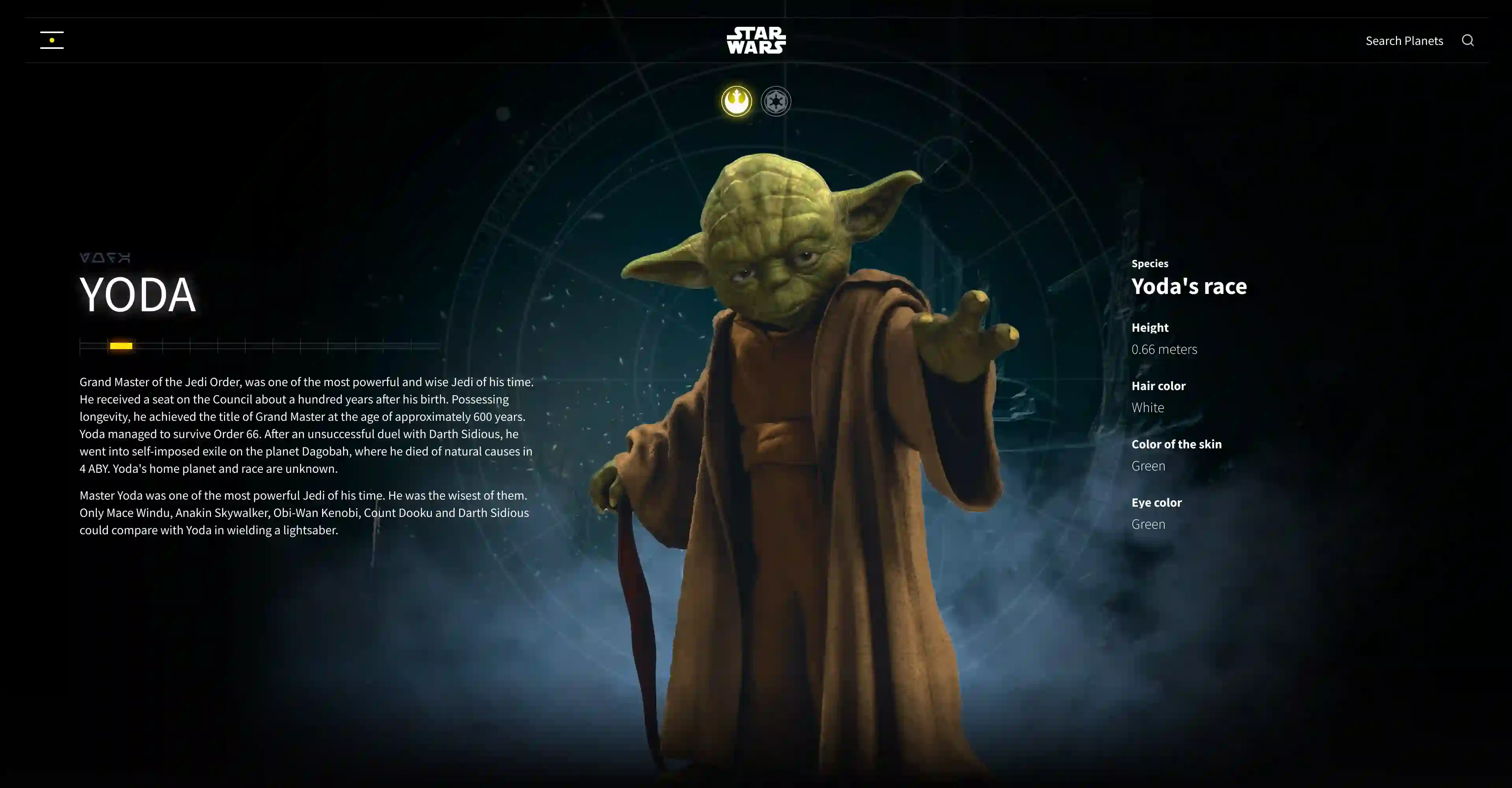 2d animation and character design in Dubai, Star Wars Master Yoda character