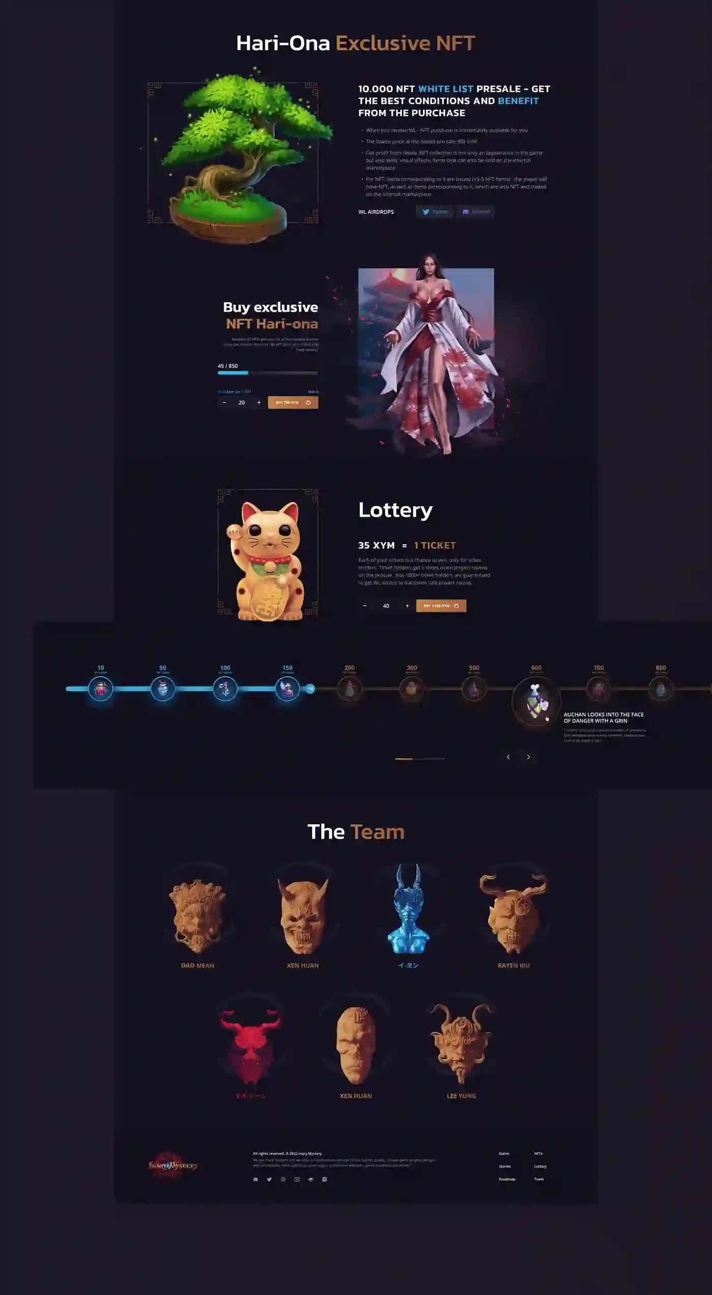 Inari Mystery nft game crypto, launchpad, exchange, web design, website design, landing page Dubai