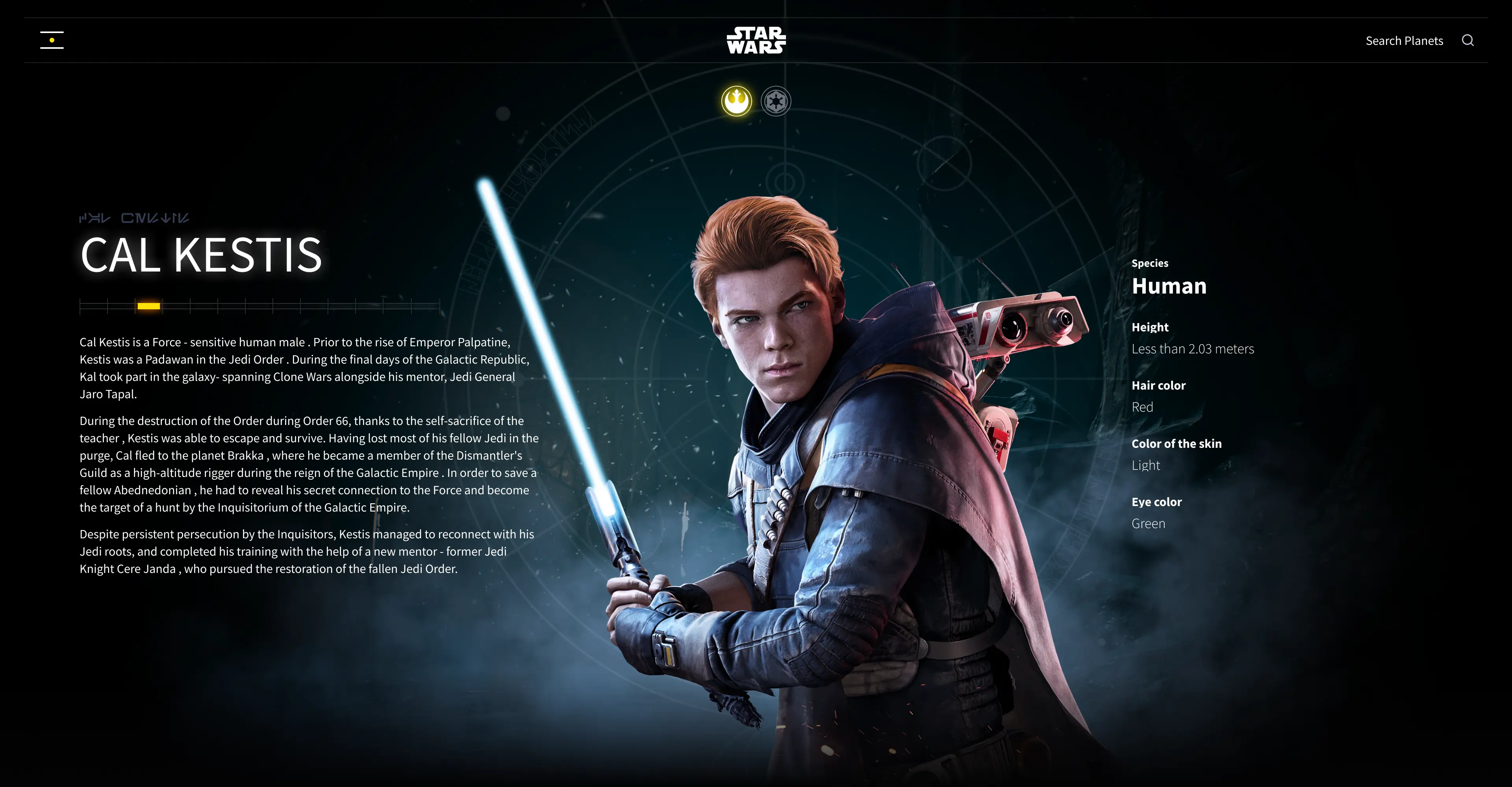 Cinematic trailer for the Star Wars project, 3d modeling and animations